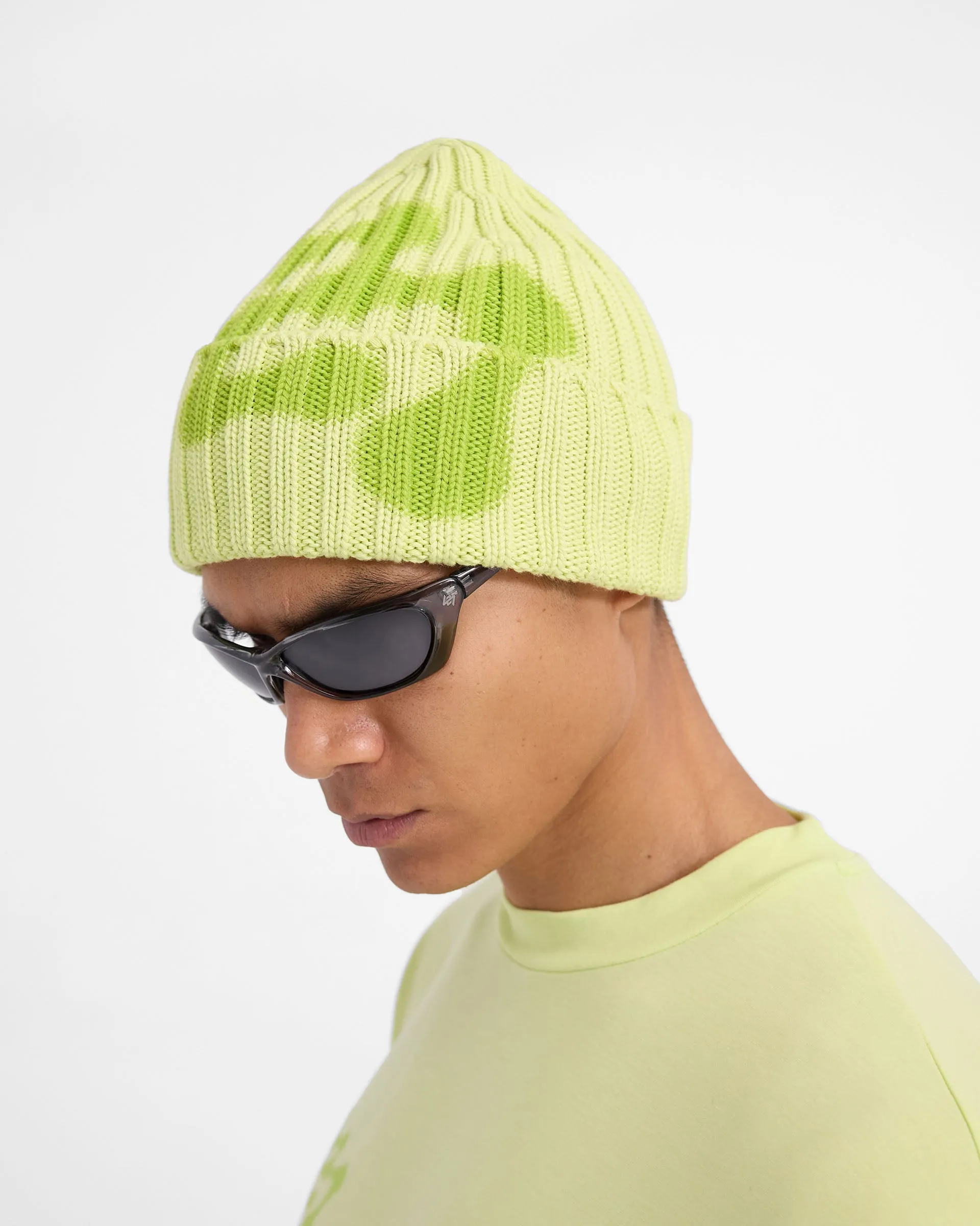 247 Heavy Rib Beanie - Shadow Lime