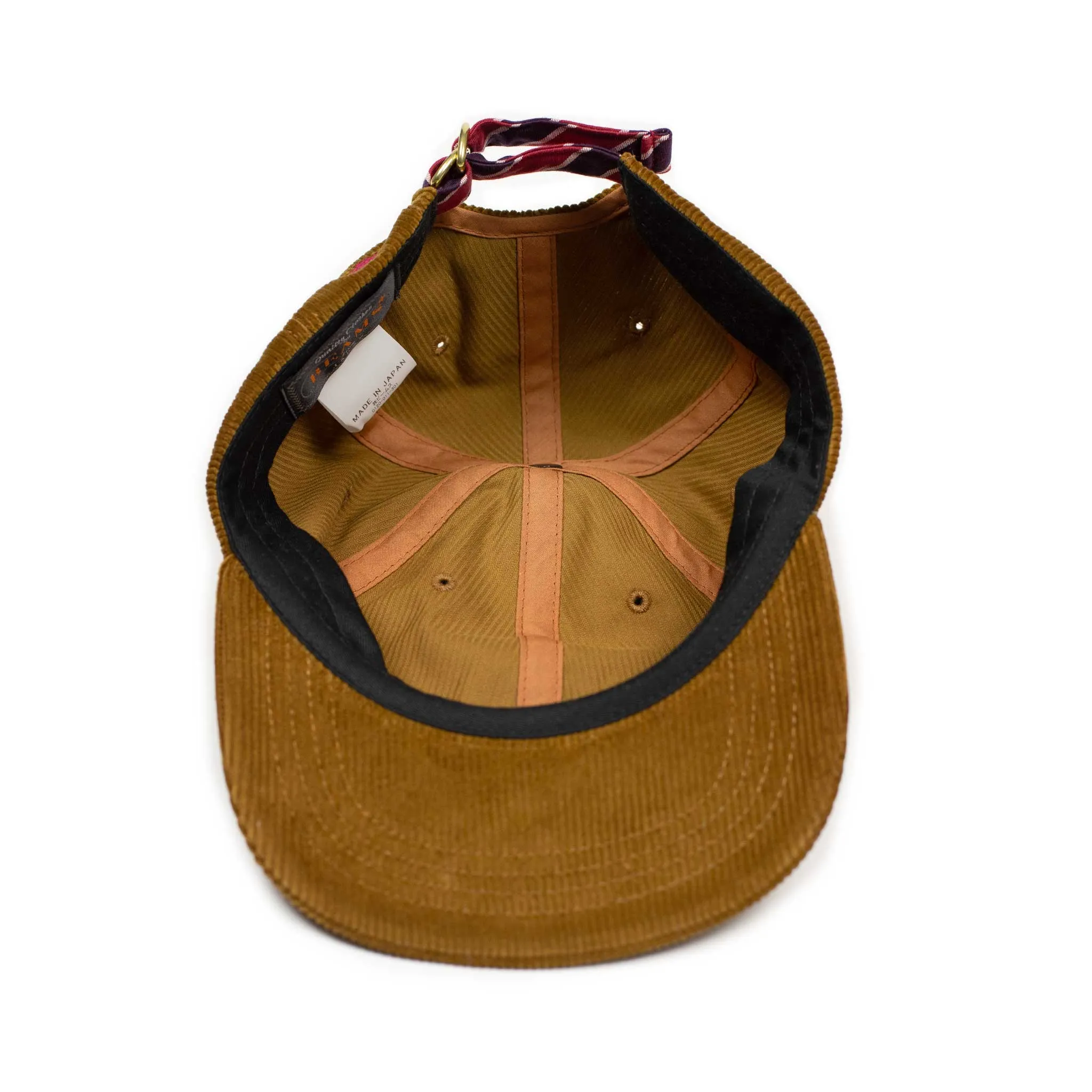 6-panel baseball cap in Golden Brown corduroy