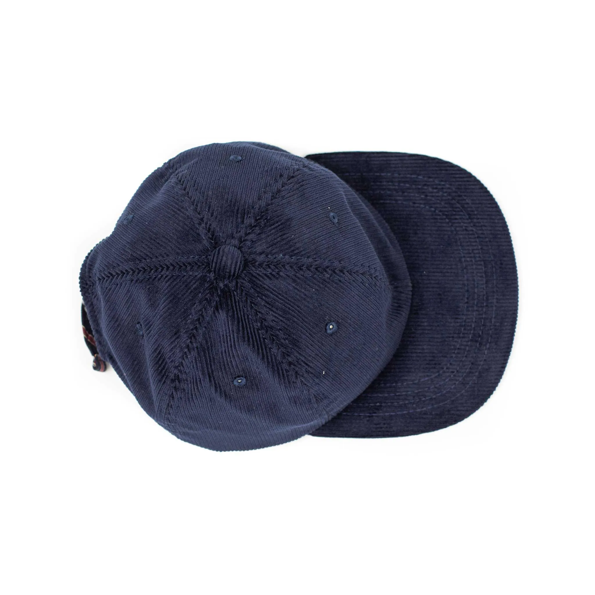 6-panel baseball cap in Navy corduroy