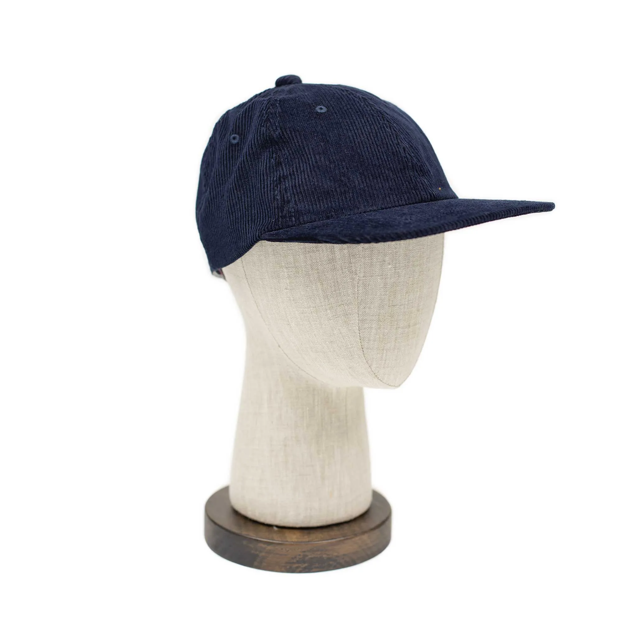 6-panel baseball cap in Navy corduroy