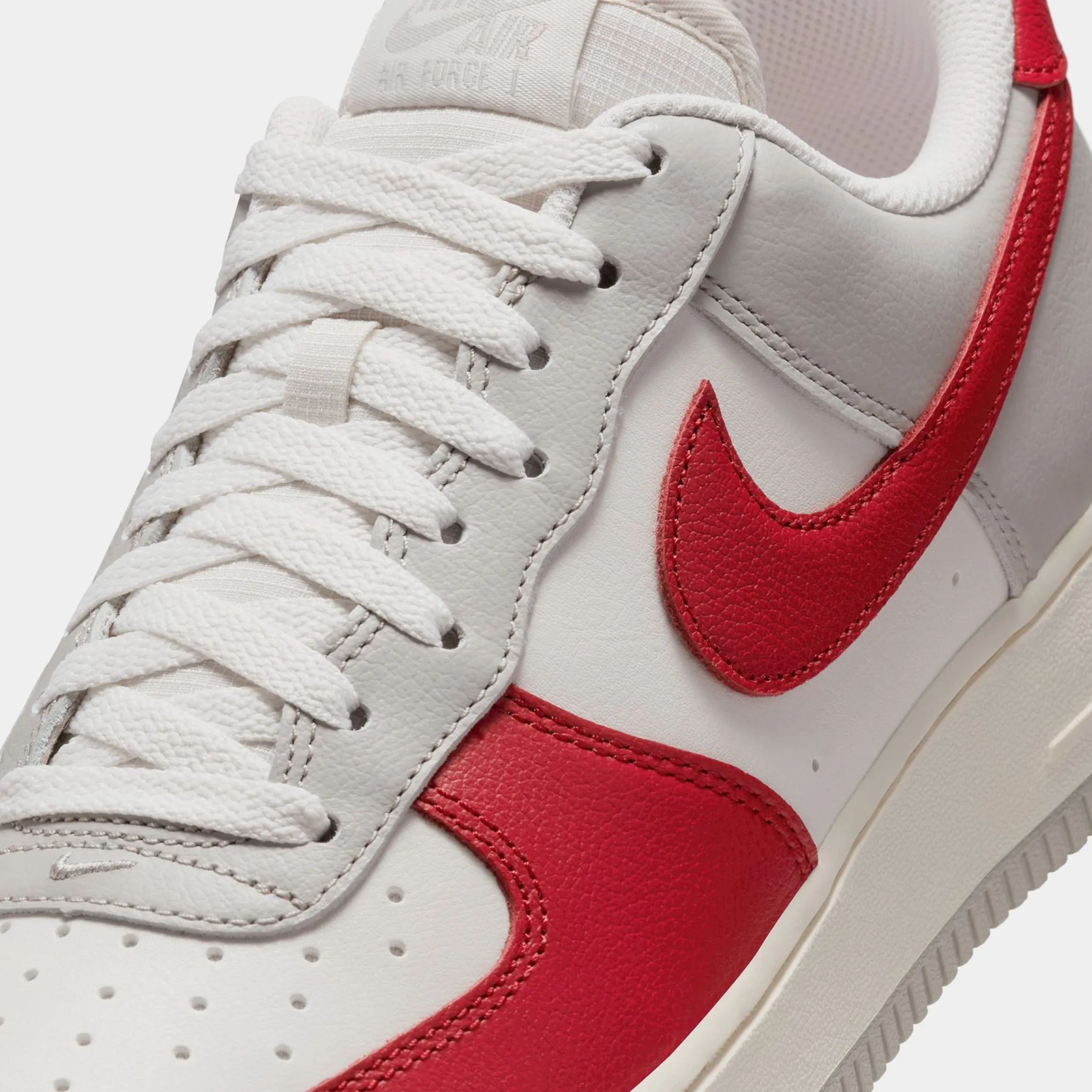 Air Force 1 '07 LV8 Red Toe Mens Basketball Shoes (Gym Red/Pale Ivory/Phantom/Iron Ore)