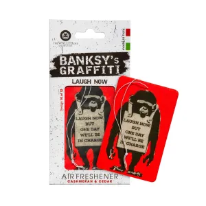 Banksy Car Air Freshener - Laugh Now