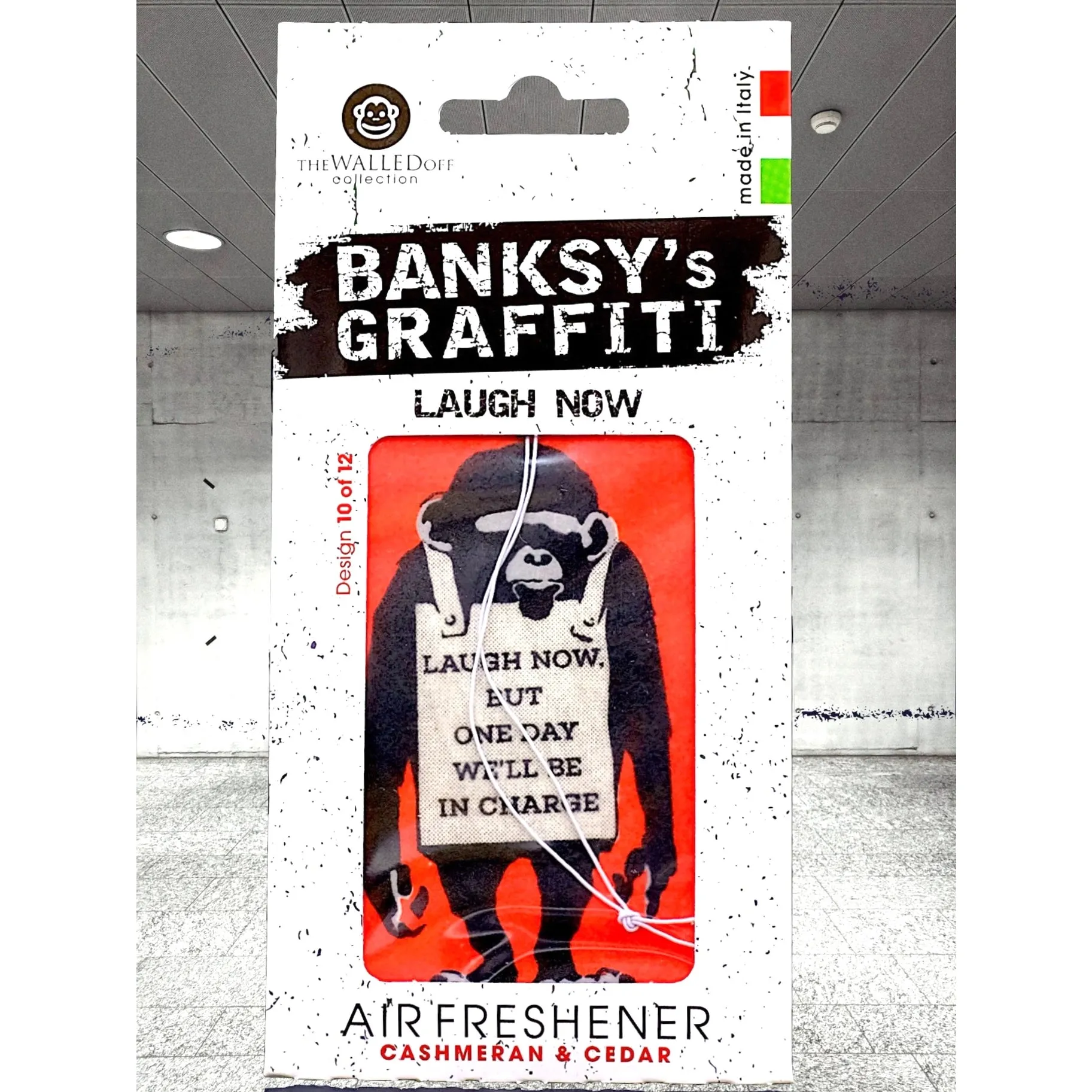 Banksy Car Air Freshener - Laugh Now