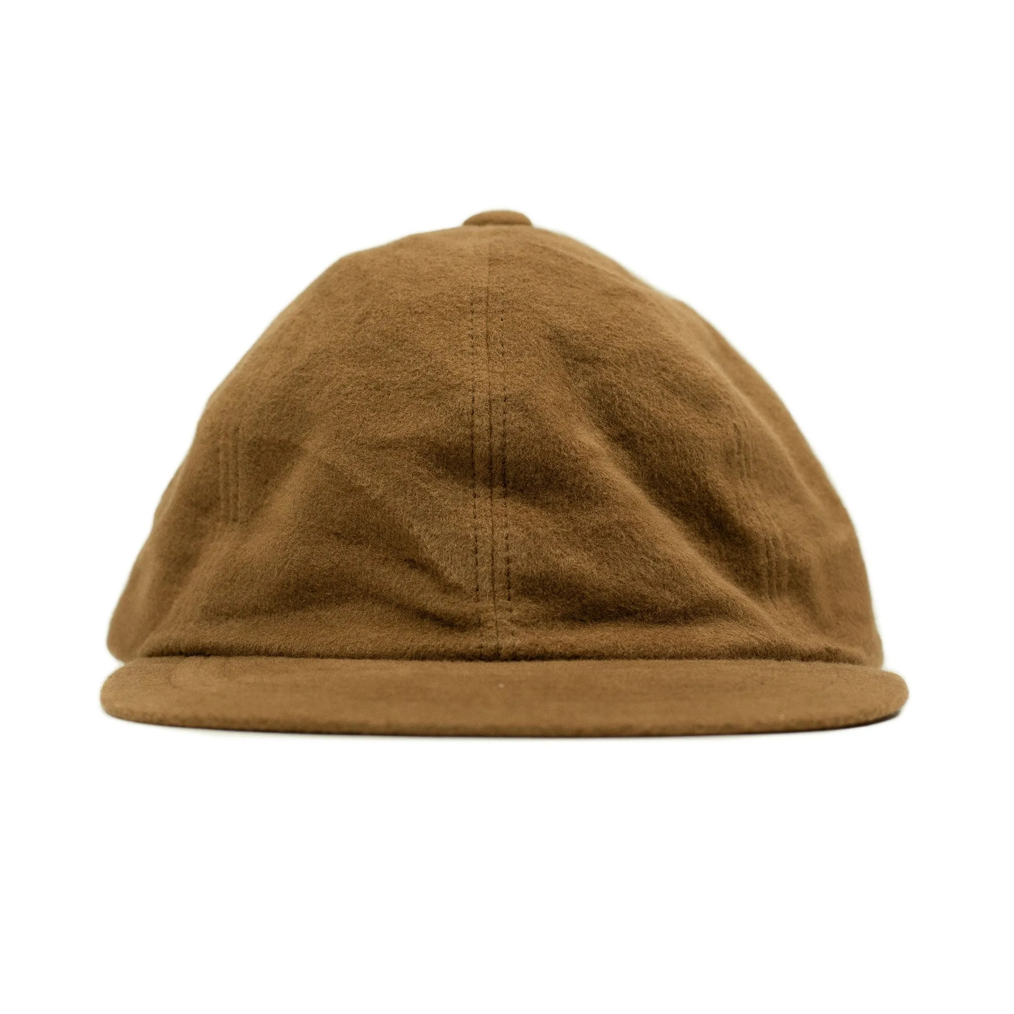 Baseball cap in camel cotton moleskin