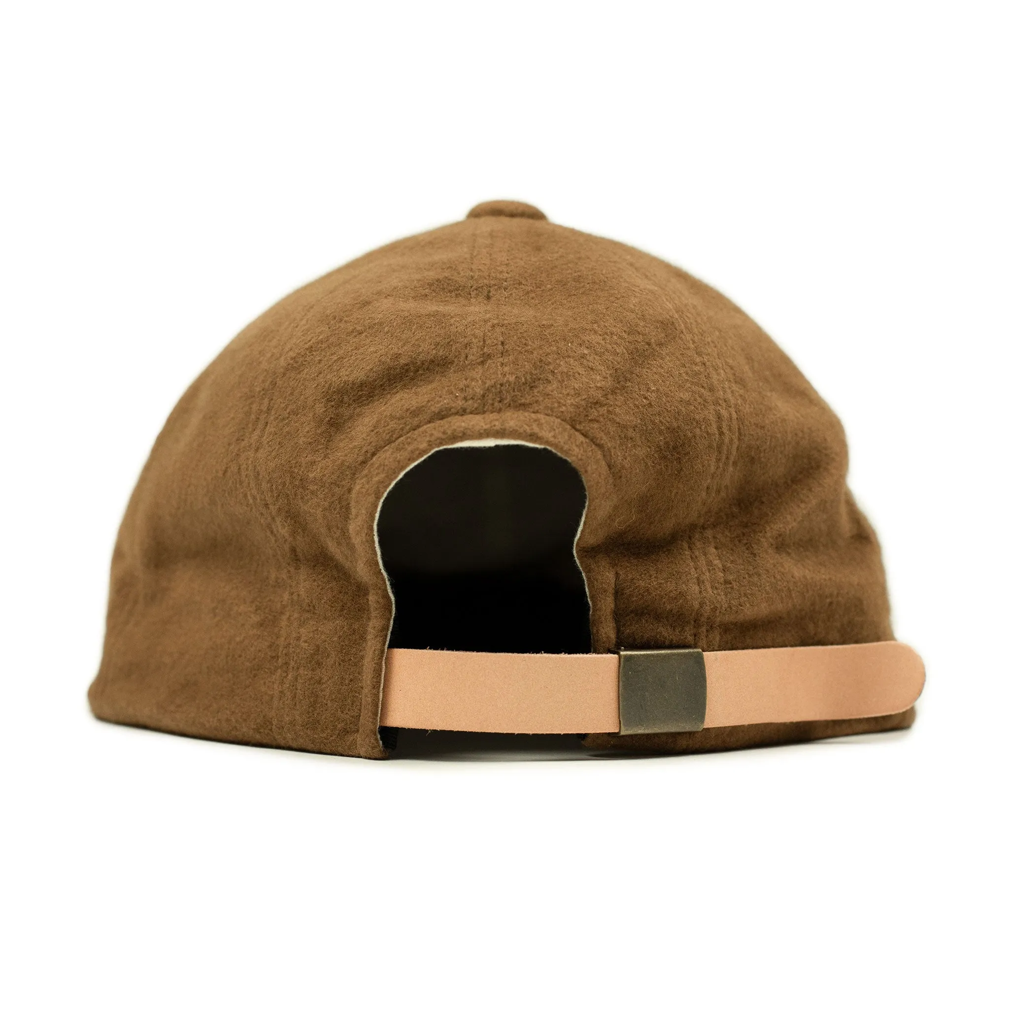 Baseball cap in camel cotton moleskin