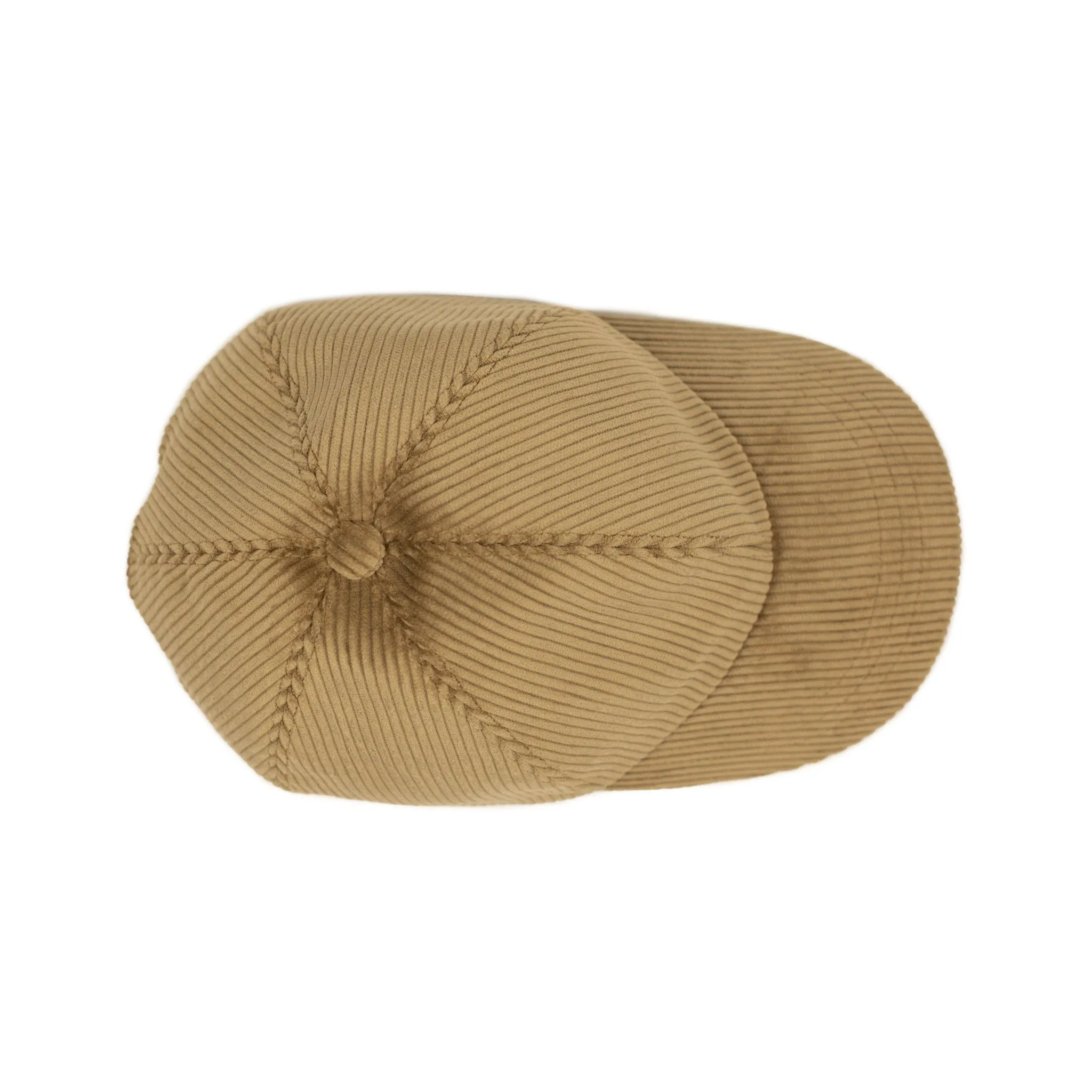 Baseball cap in golden wide wale cotton corduroy