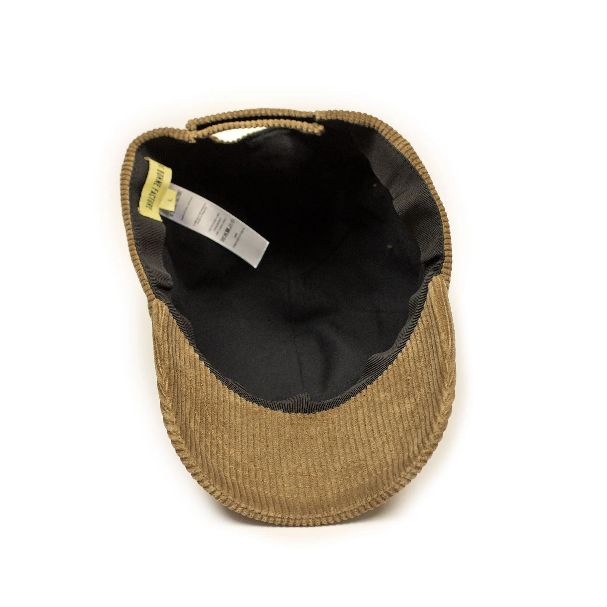 Baseball cap in golden wide wale cotton corduroy