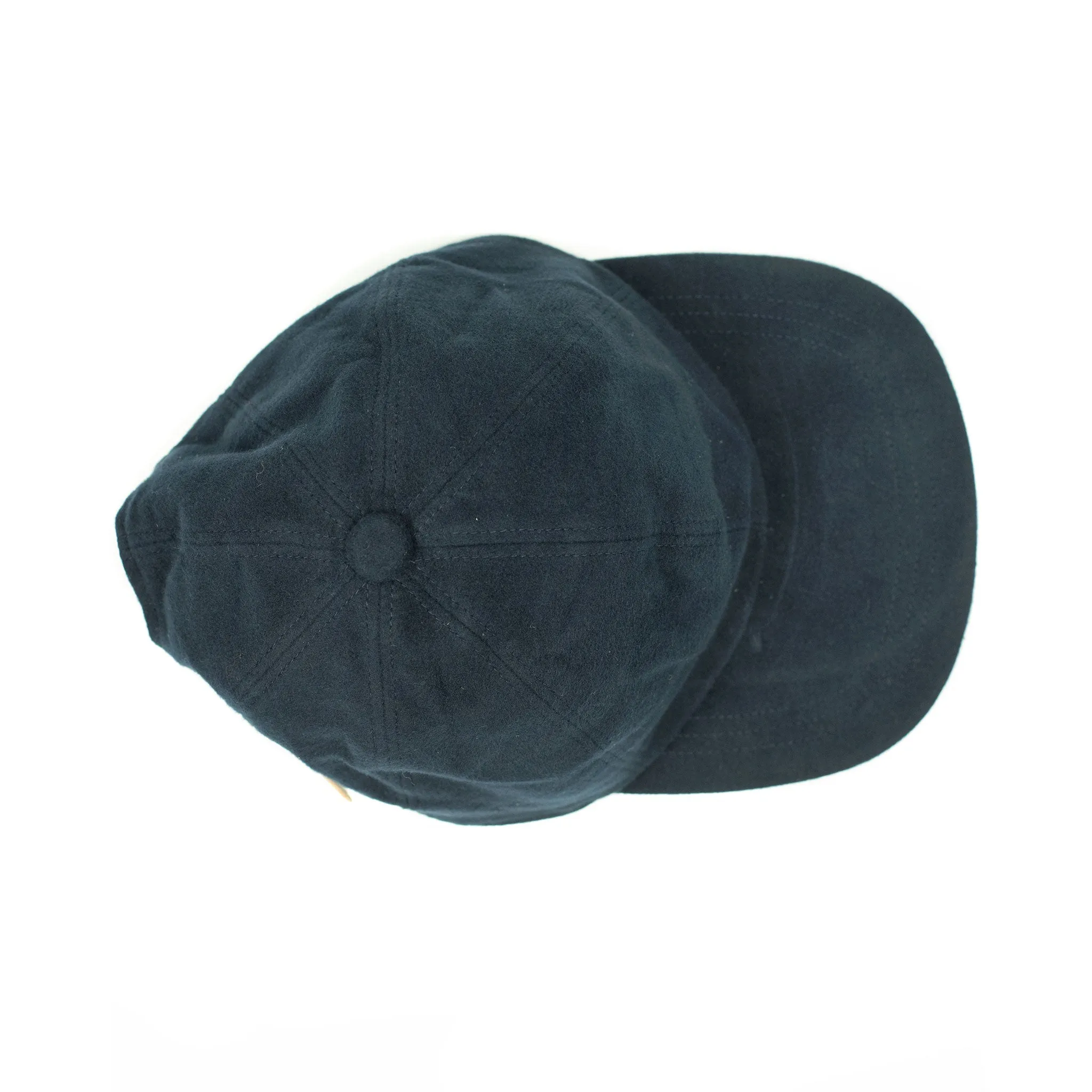 Baseball cap in navy cotton moleskin