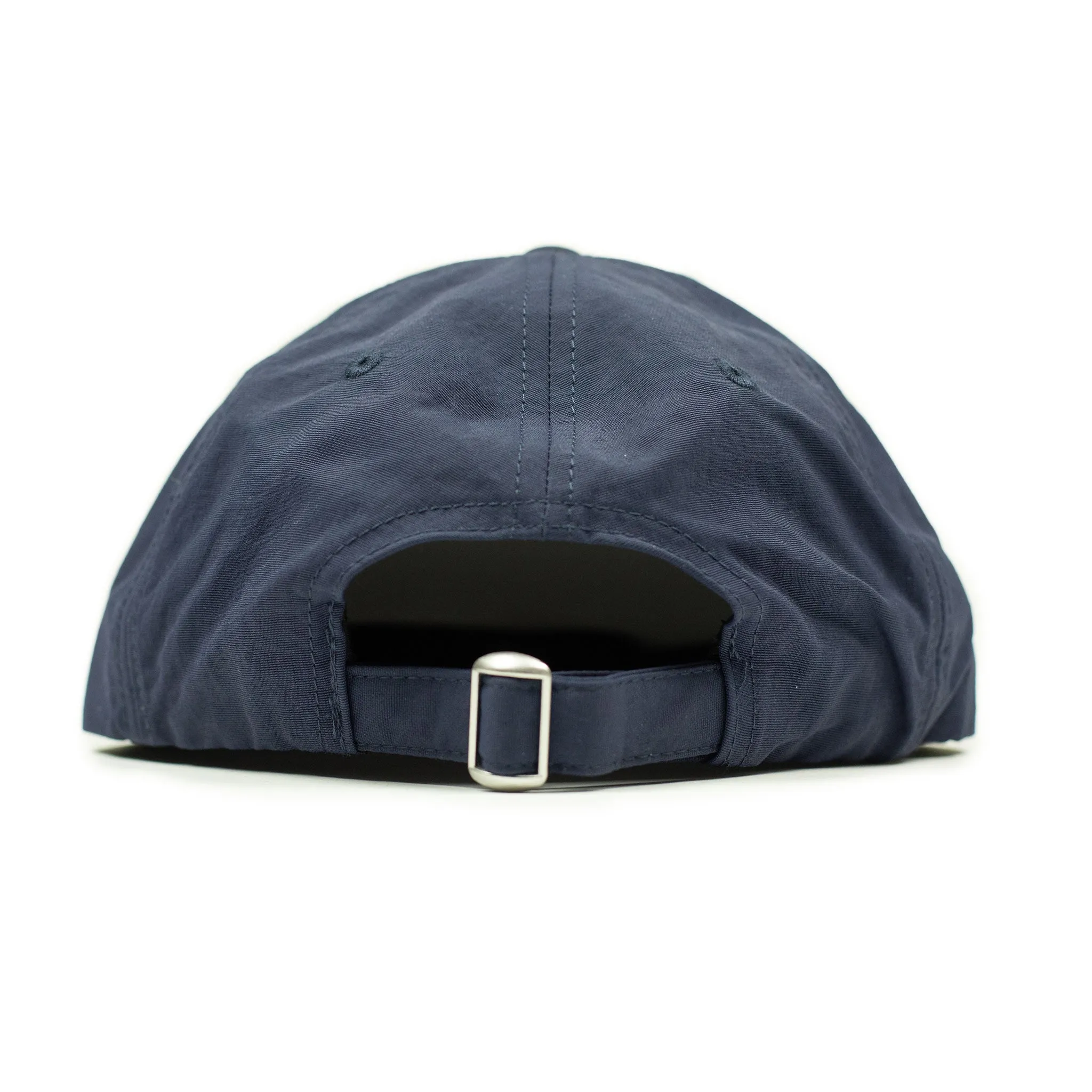 Baseball cap in navy nylon with tonal patch