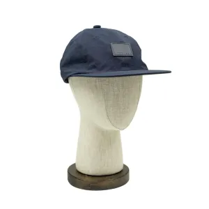 Baseball cap in navy nylon with tonal patch