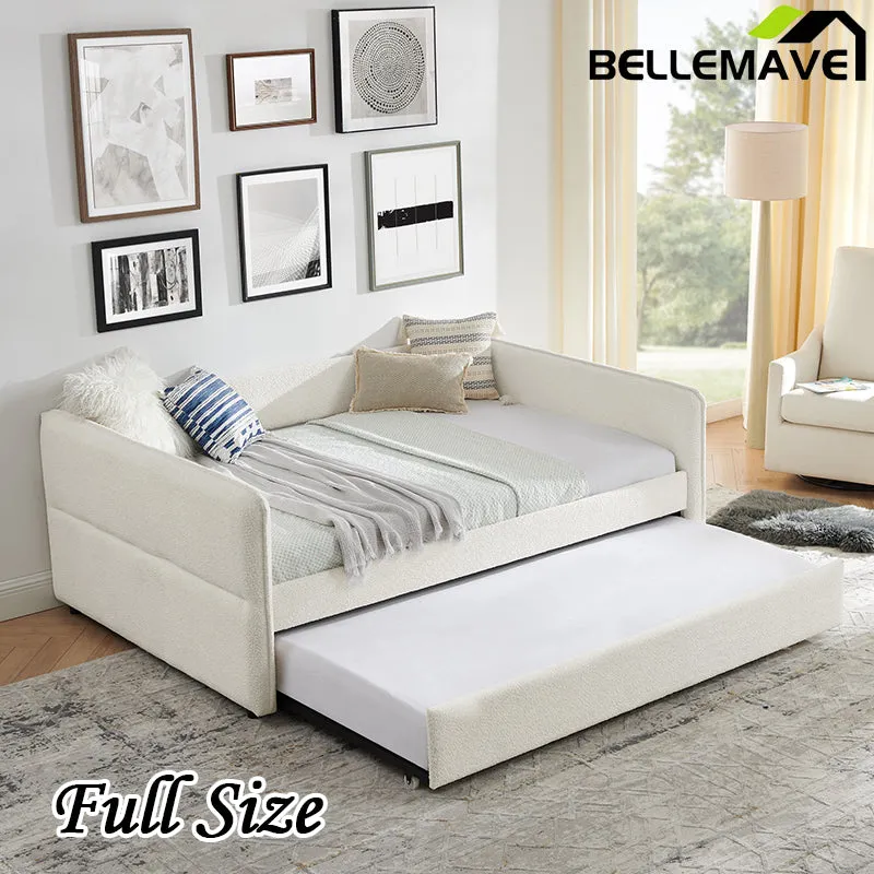 Bellemave® Upholstered Tufted Sofa Bed with Trundle