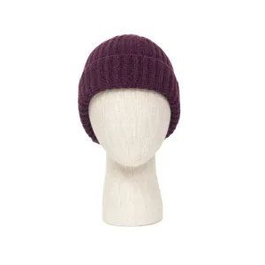 Bordeaux classic ribbed fisherman merino wool hat (restock)