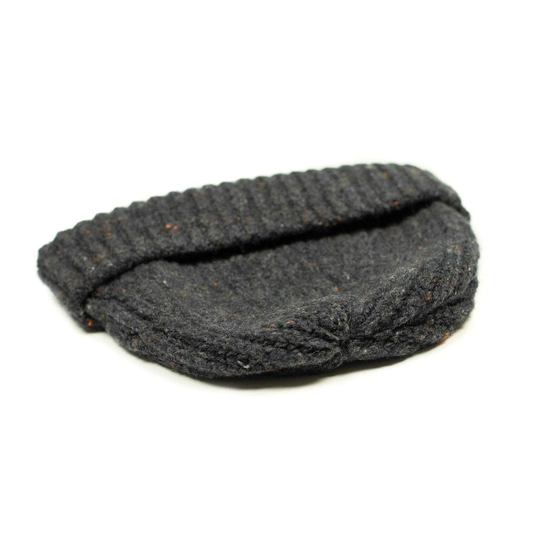 Carbone charcoal wool and cashmere donegal ribbed fisherman hat (restock)