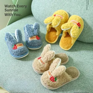 Children's Cotton Bunny Ears Slippers