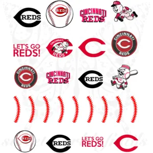 Cincinnati Reds Nails Baseball Nail Art Water Decals