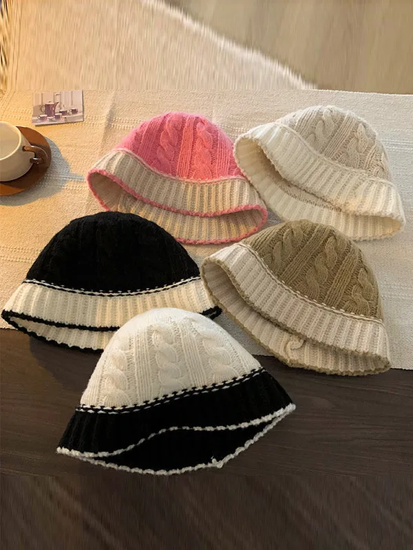 Contrast Color Split-Joint Fisherman Hat