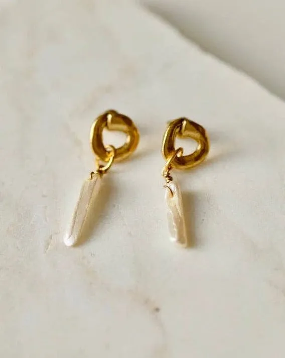 Cycles with Pearl Drop Earrings