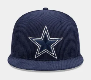 Dallas Cowboys Letterman 59Fifty Fitted Mens Hat (Navy/White)