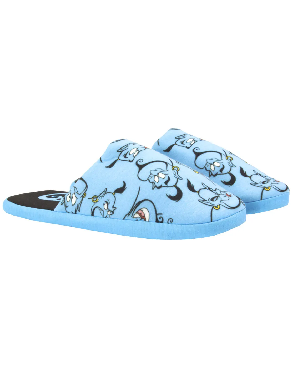 Disney Aladdin Genie Partial 3D Mens Polyester Slippers - Blue