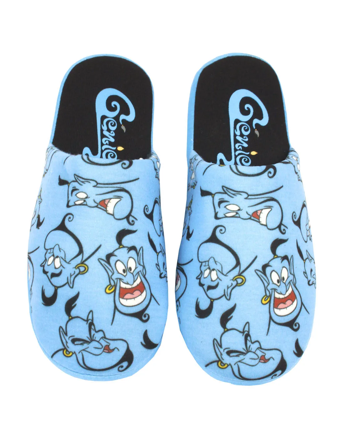 Disney Aladdin Genie Partial 3D Mens Polyester Slippers - Blue