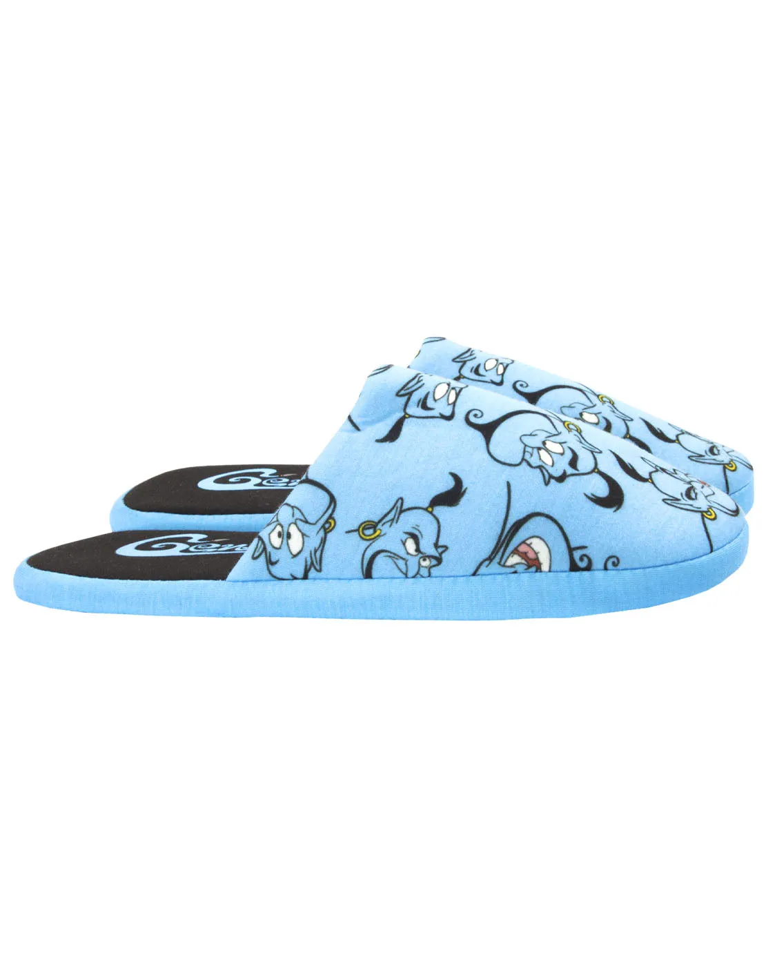 Disney Aladdin Genie Partial 3D Mens Polyester Slippers - Blue