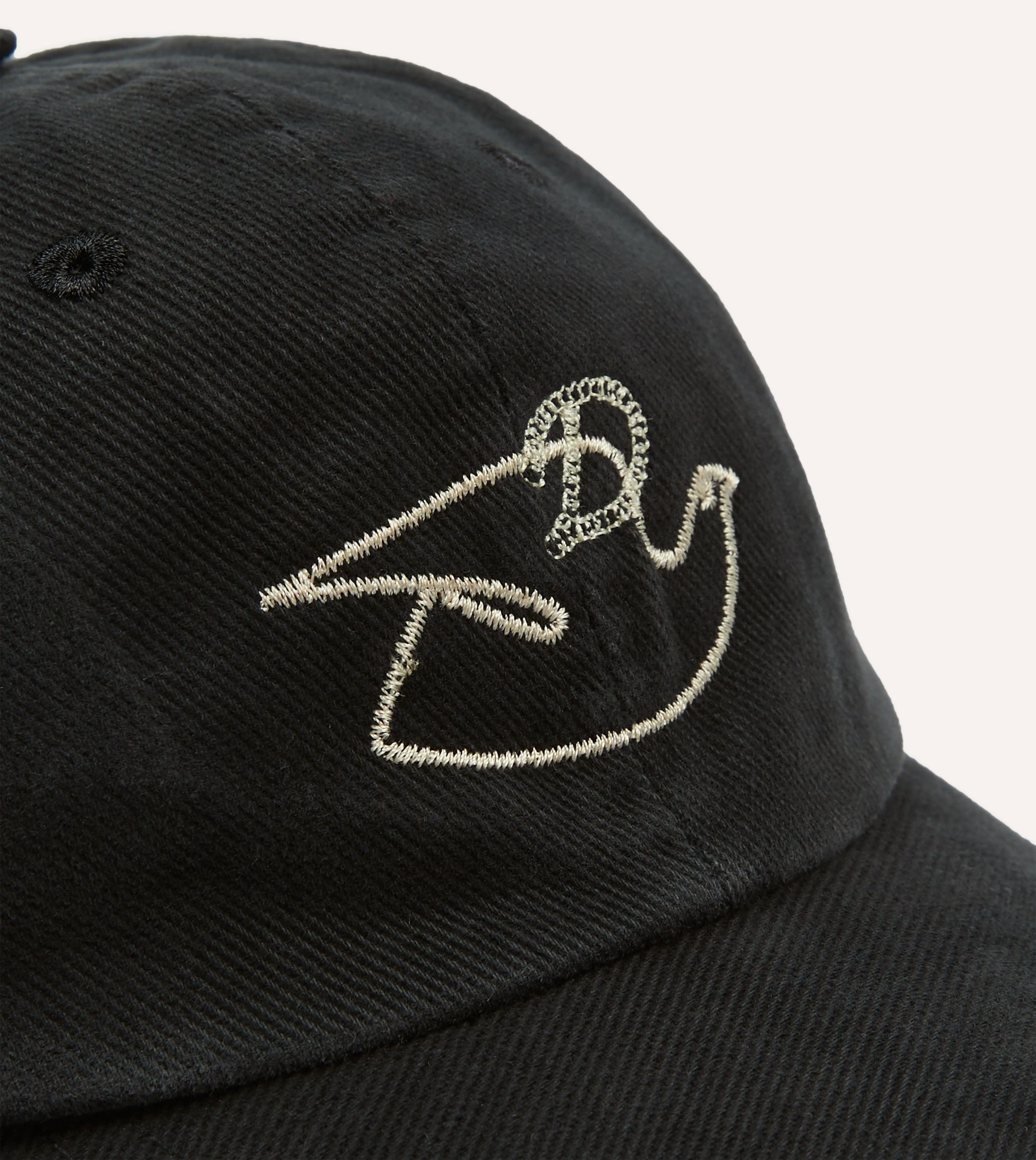 Drake's by A. Levine Black Cotton Twill Baseball Cap