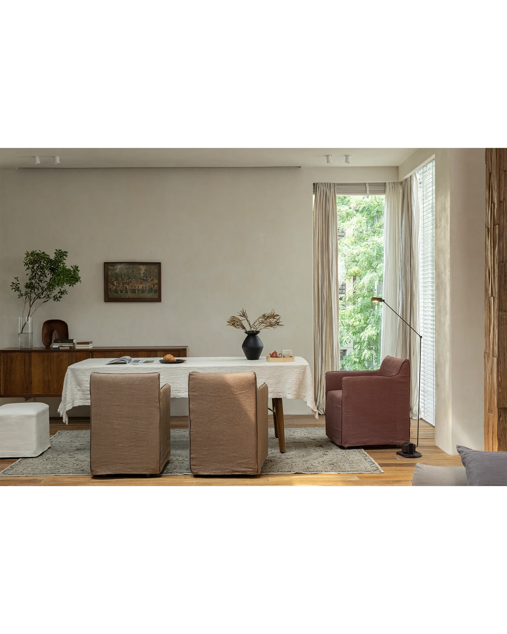 Ducy Linen Slipcover Chair