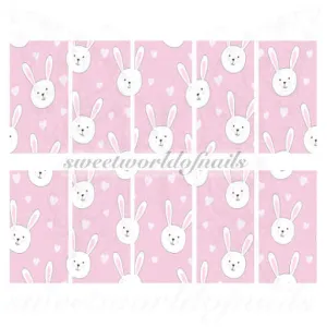 Easter Nail Art Easter Bunny Nail Full Water Wraps