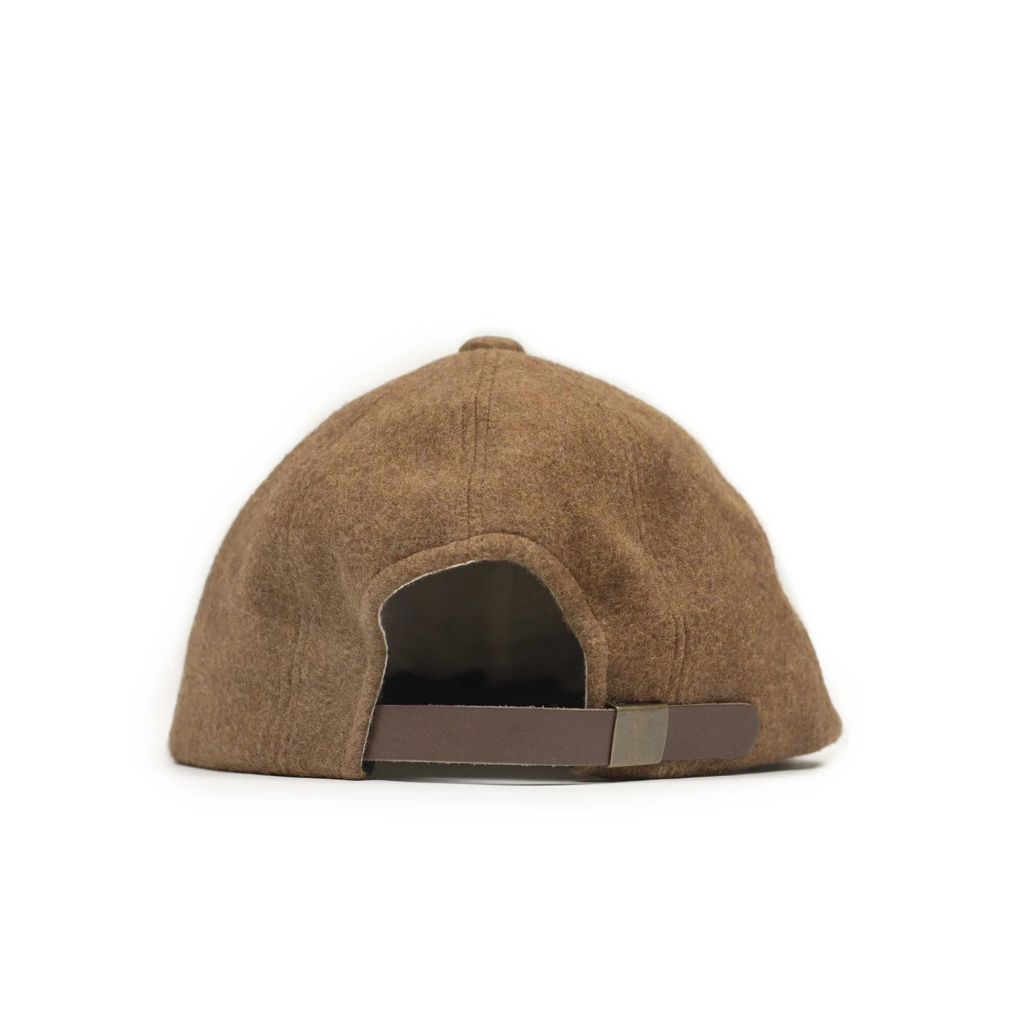 Exclusive baseball cap in brown brushed cotton melton [10th anniversary capsule]