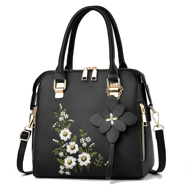 Fashion Flowers Embroidered  Women Shoulder Bags