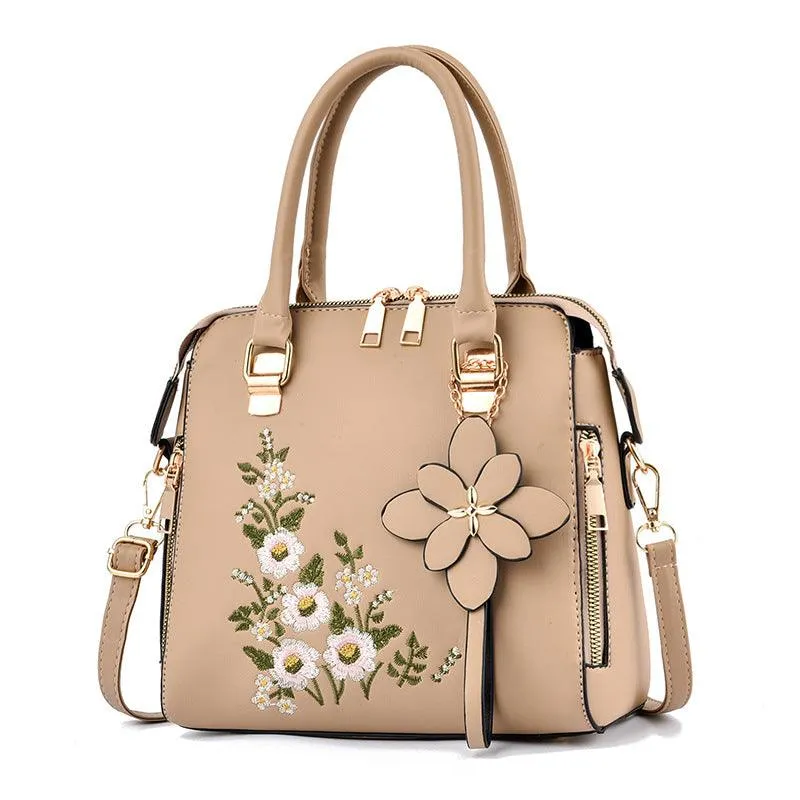 Fashion Flowers Embroidered  Women Shoulder Bags