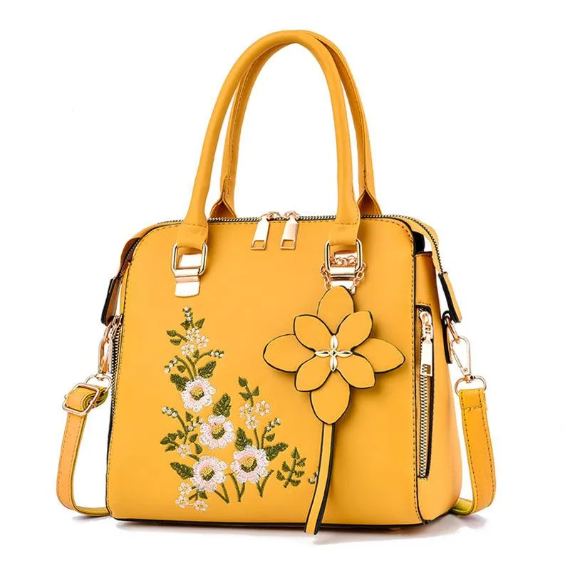 Fashion Flowers Embroidered  Women Shoulder Bags