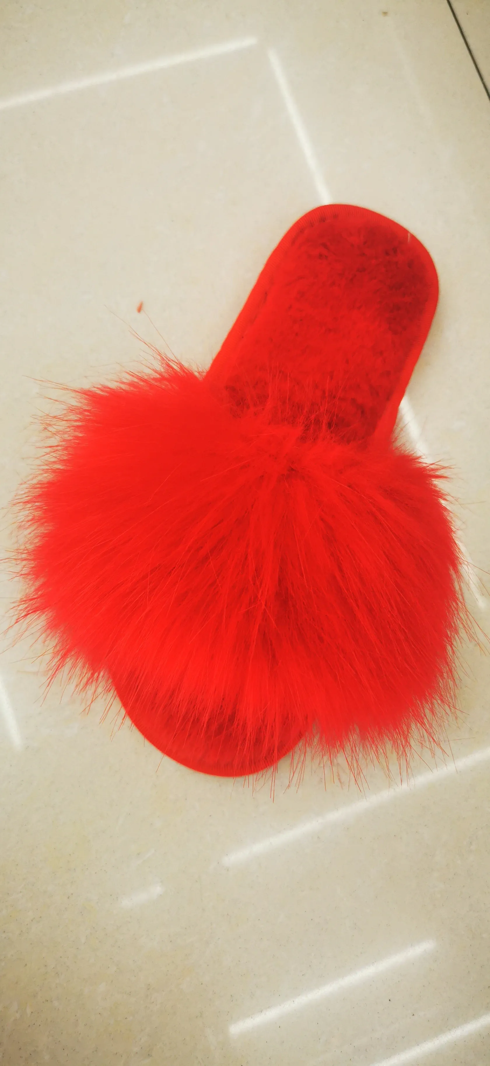 Faux-Fur Plush Slippers for Women