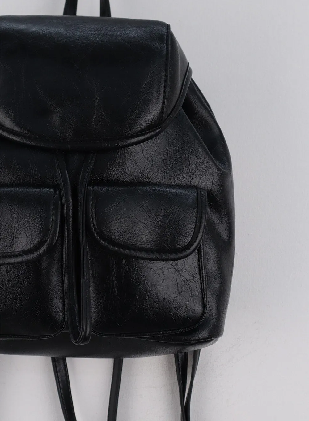 Faux Leather Mini Backpack OG318