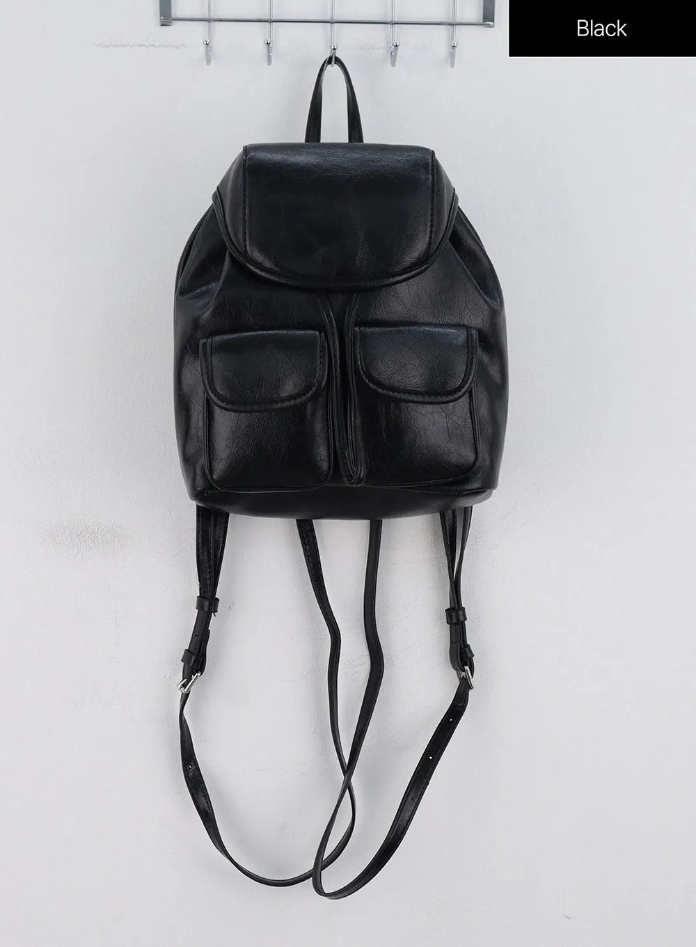 Faux Leather Mini Backpack OG318