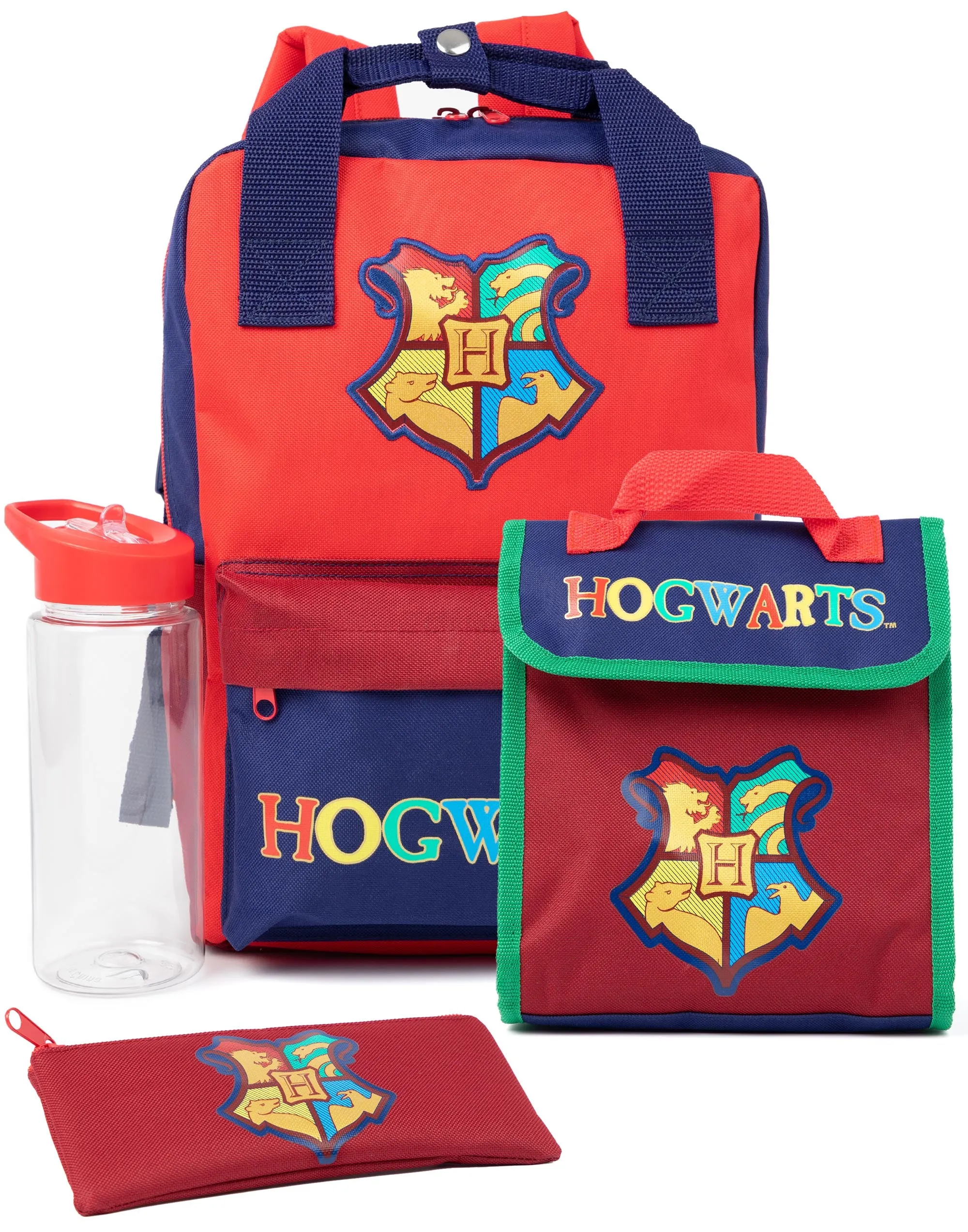 Harry Potter Kids Hogwarts 4 Piece Water Bottle Lunch Bag Pencil Case Backpack