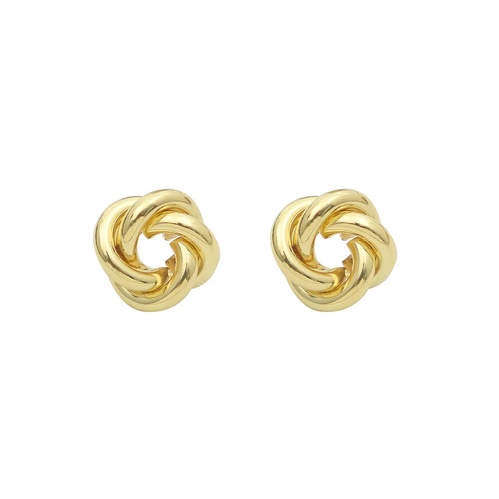 Hollow Tube Twisted Surround Hollow Ear Stud