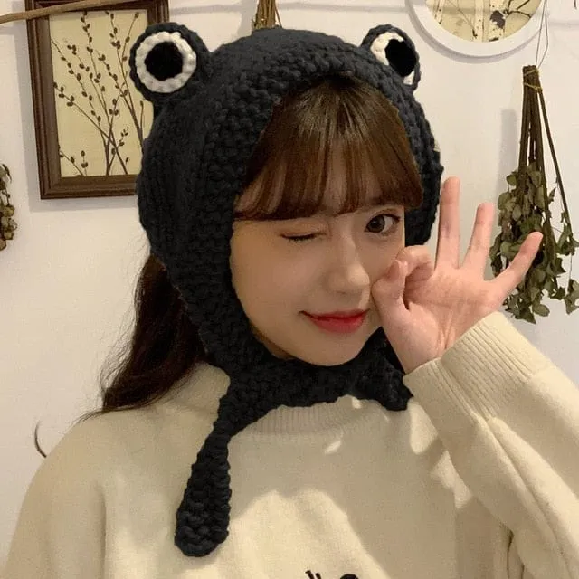 Knitted Froggy Hat