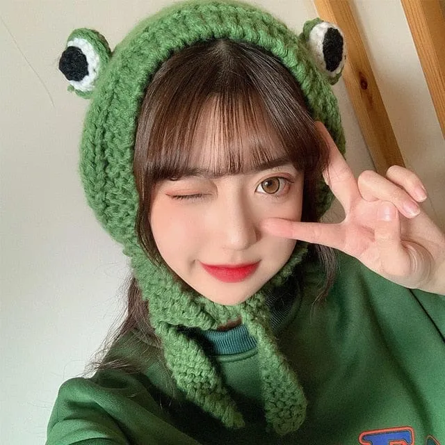 Knitted Froggy Hat