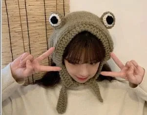 Knitted Froggy Hat