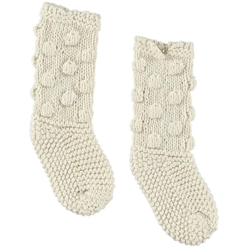 Li   Me (Made in Spain) - Knit Socks - Cream