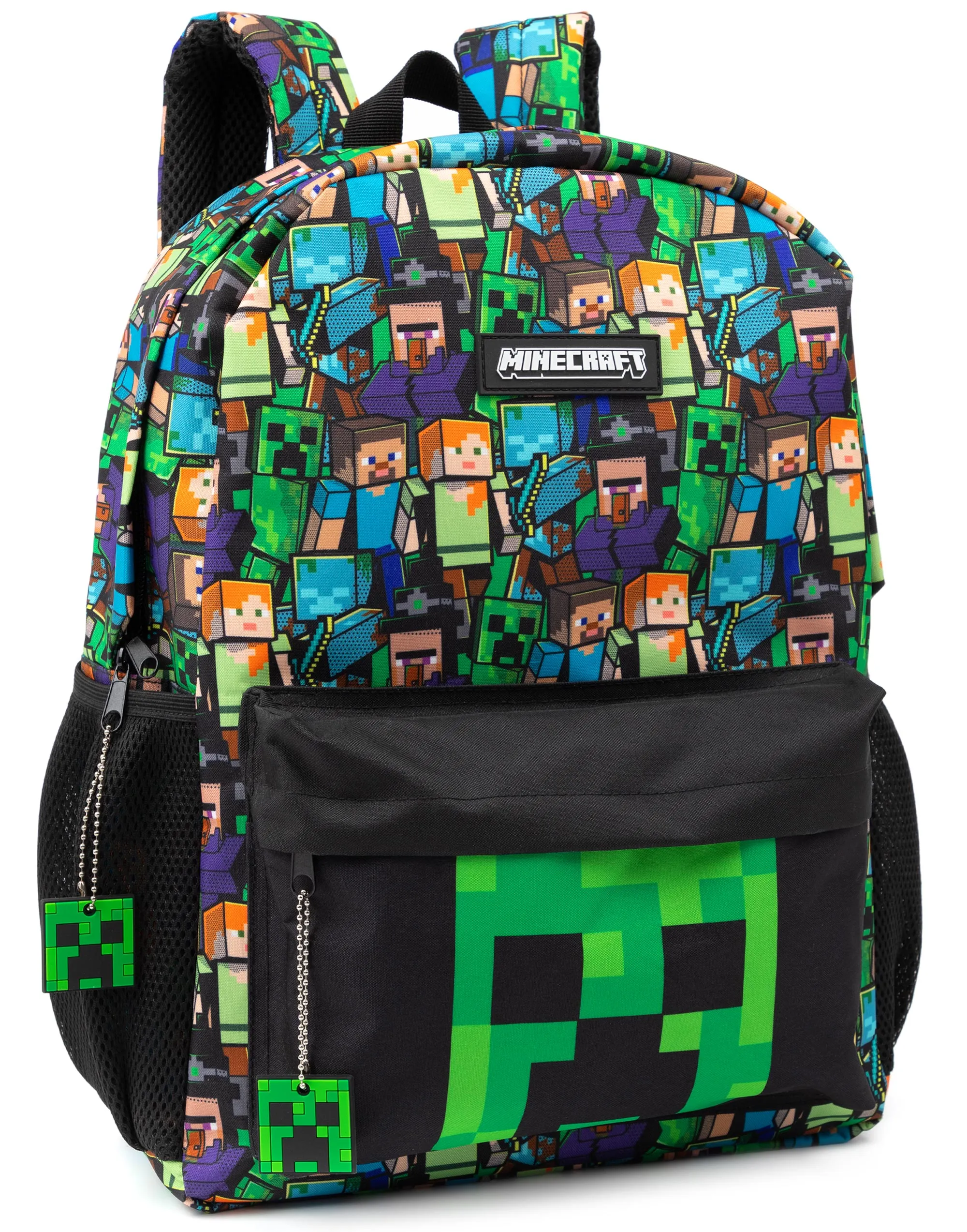 Minecraft Backpack For Boys Kids Black Gamer Bag School Rucksack