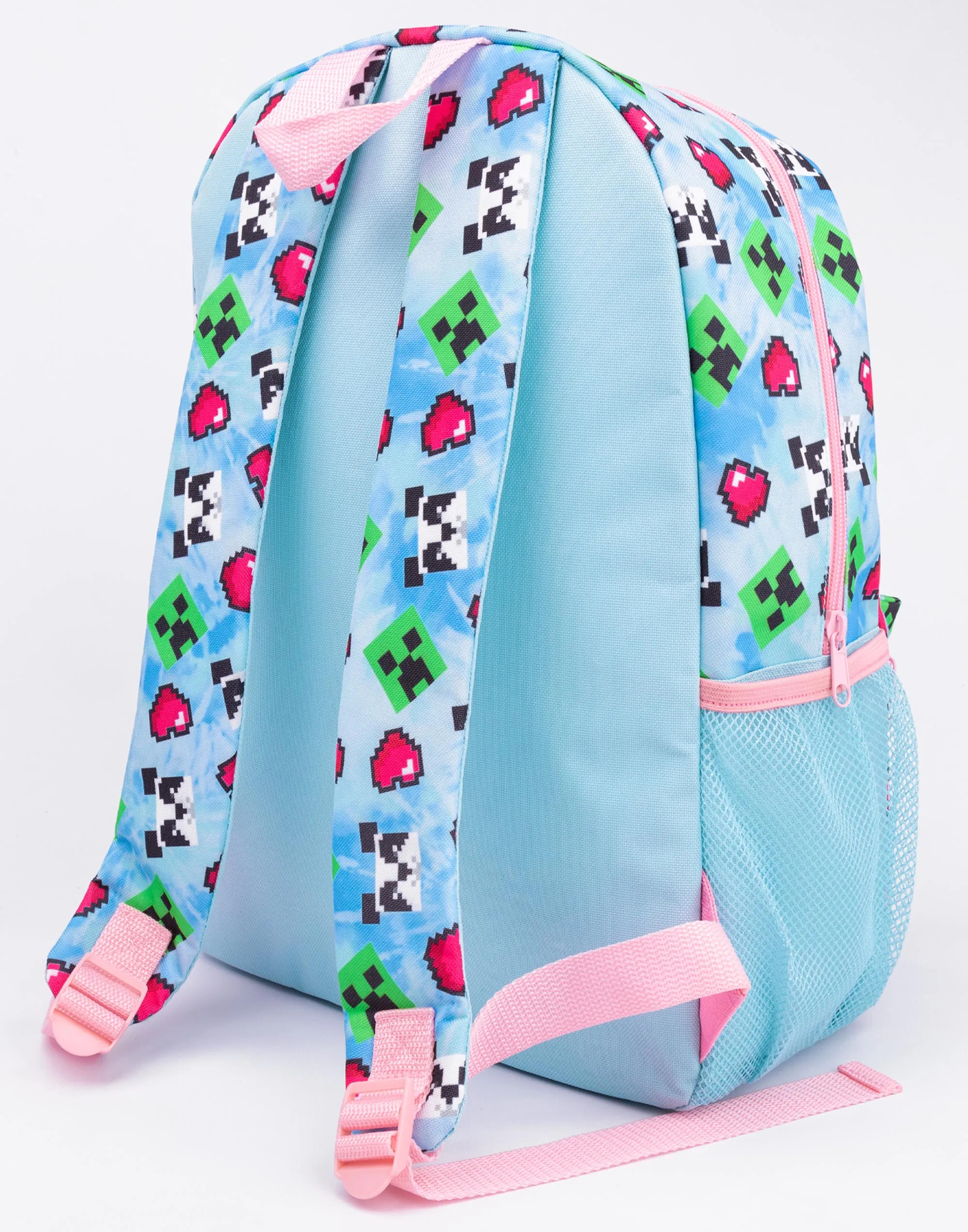 Minecraft Creeper Girls Blue 4 Piece Backpack Set