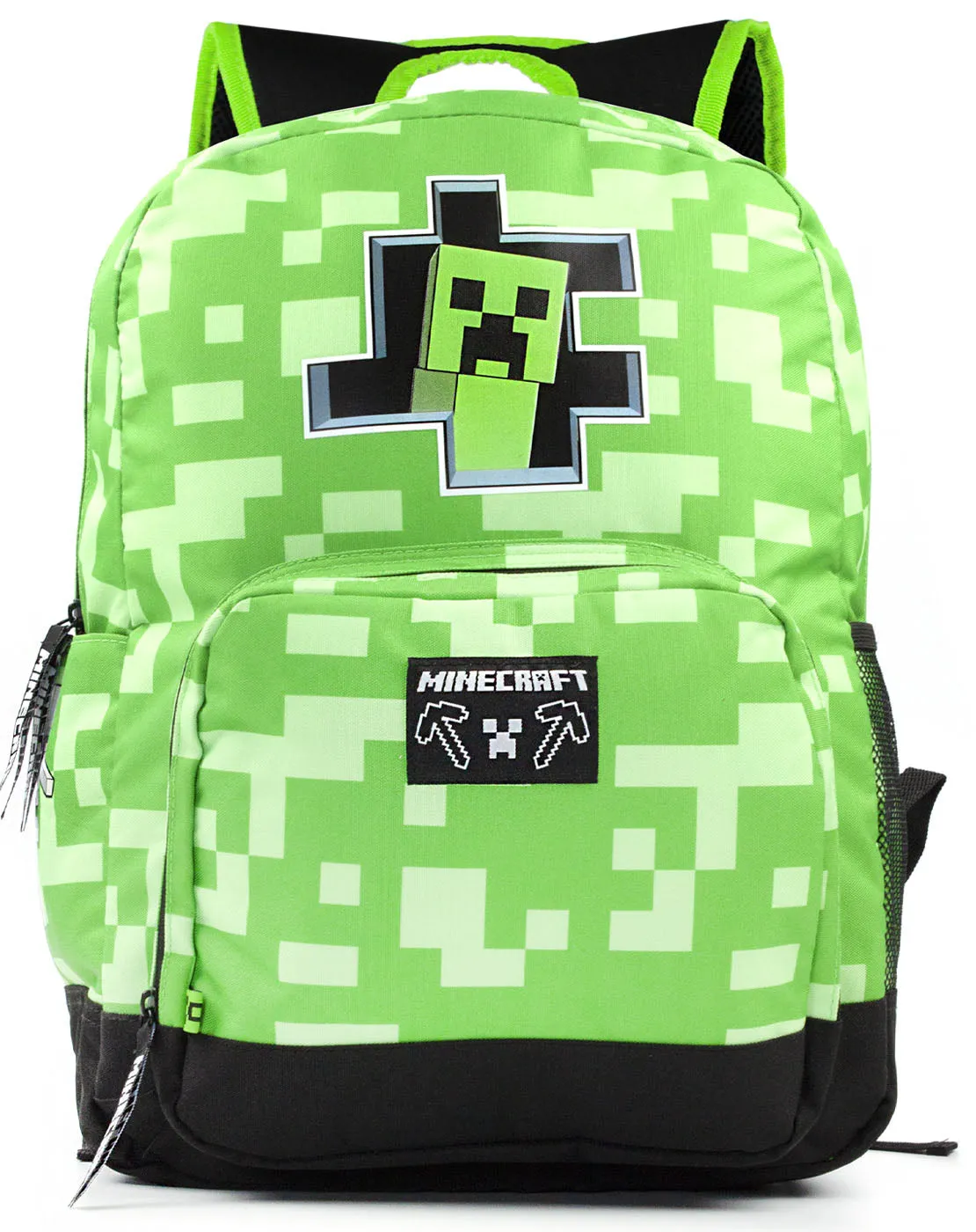 Minecraft Creeper Inside Kids School Backpack - Green