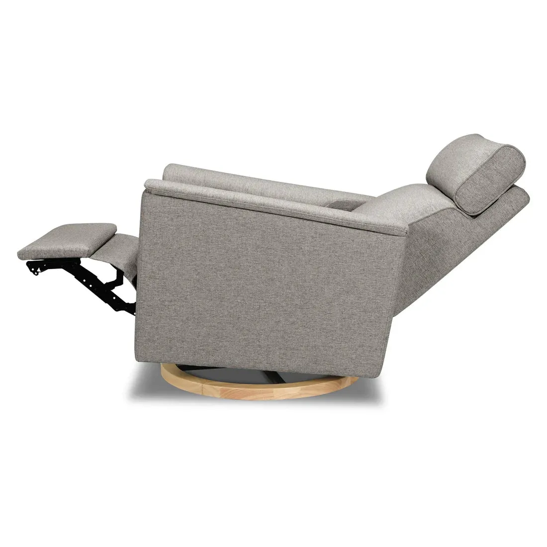 Monogram by Namesake - Willa Power Recliner w/ Adjustable Headrest - Grey Eco-Twill Performance Fabric