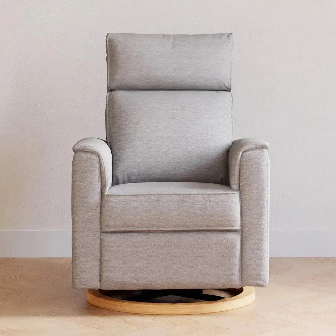 Monogram by Namesake - Willa Power Recliner w/ Adjustable Headrest - Grey Eco-Twill Performance Fabric