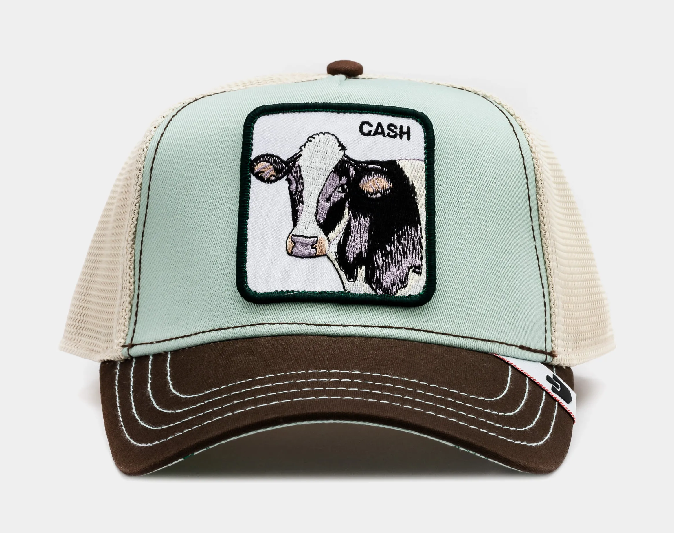 MV Bovine Mens Trucker Hat (Blue/Brown)