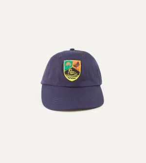 Navy Crest Emblem Cotton Twill Baseball Cap