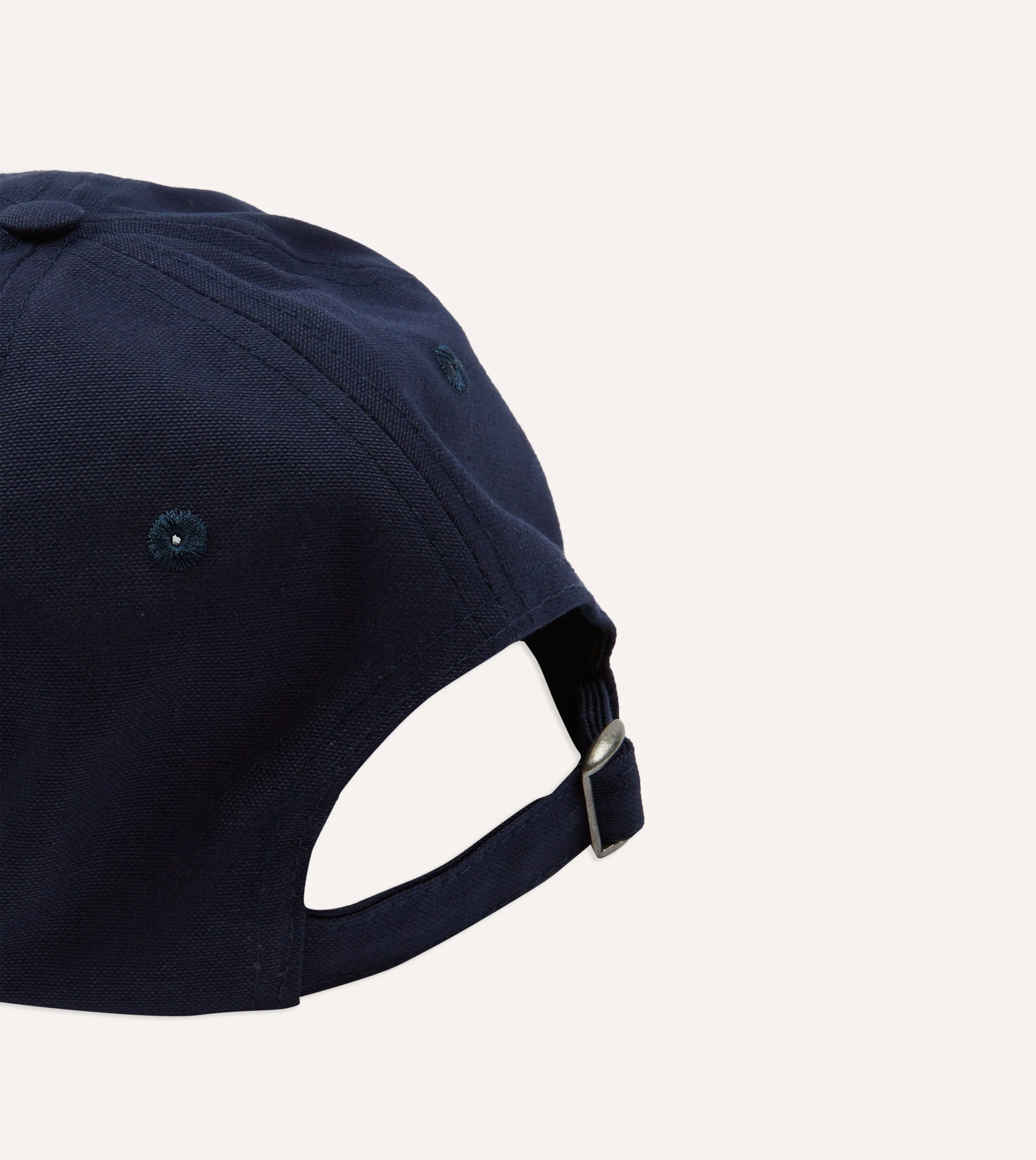 Navy Madras 'D' Appliqué Cotton Twill Baseball Cap