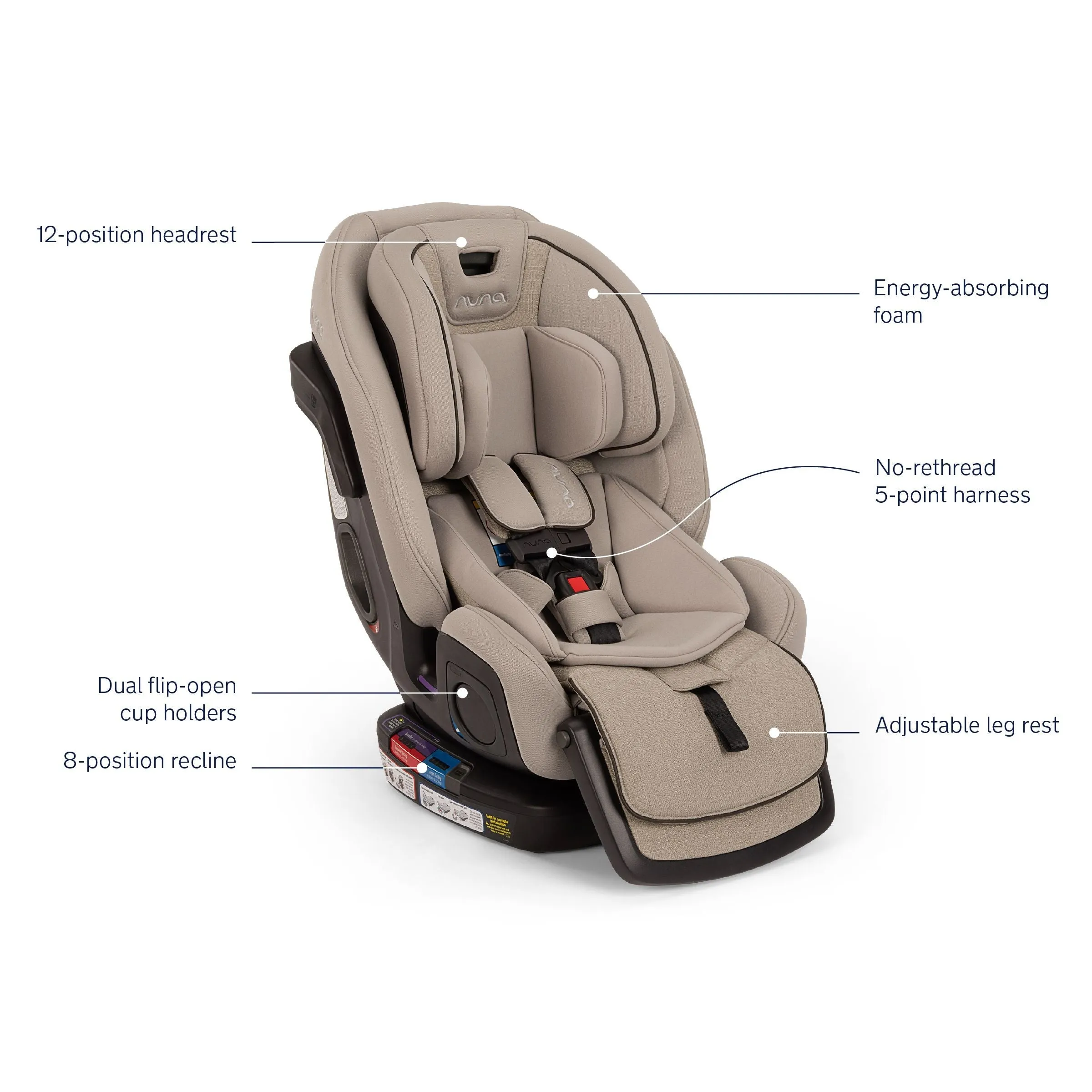 Nuna - Exec All-in-One Car Seat - Biscotti